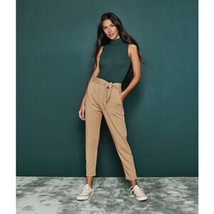Summersalt Tan‎ Basic Fawn The Softest French Terry Tie-Waist Jogger Size Small